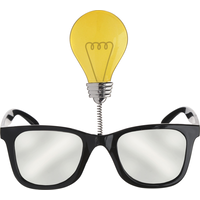 Lunettes ampoule d'idée Front_Flat