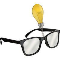 Lunettes ampoule d'idée