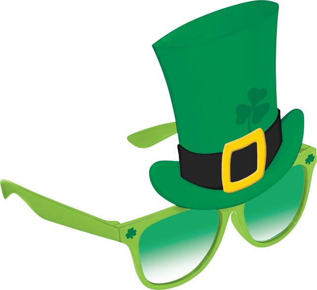 Leprechaun Hat St. Patrick's Day Sunglasses Front_Angled_Right