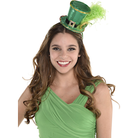 Leprechaun Top Hat Headband Front_Angled_Left