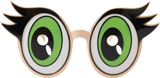Adult Cartoon Eyes Sunglasses Front_Flat