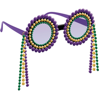 Lunettes de soleil à perles du Mardi gras Front_Angled_Right