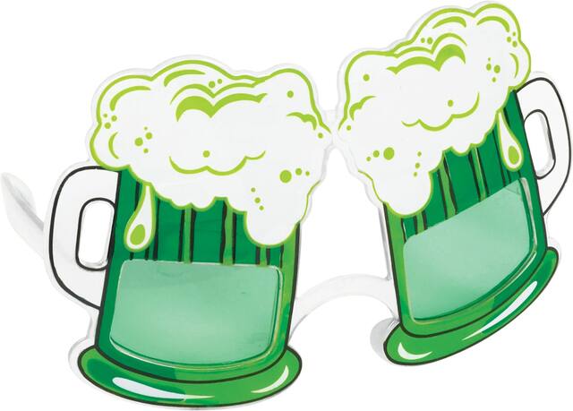 Green Beer Mug Glasses Front_Angled_Right