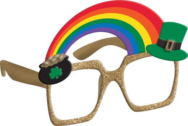 Lunettes chaudron d'or et arc-en-ciel de la Saint-Patrick Front_Angled_Right
