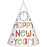 Colouring New Year's Eve Party Hats, 8-ct Front_Elevated