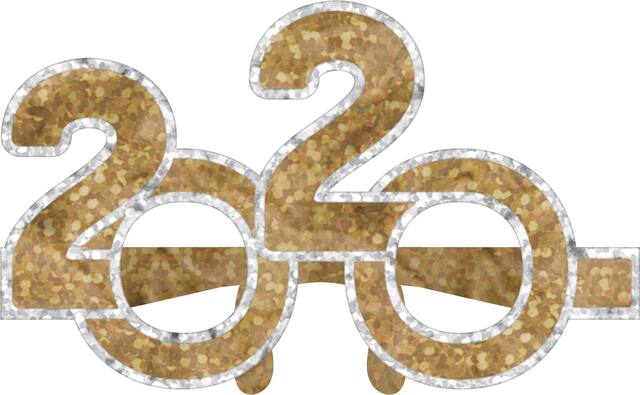 Prismatic Black, Gold & Silver 2020 Glasses, 24-pk Front_Flat