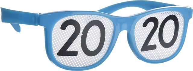 Colourful 2021 New Year's Printed Glasses, 8-pk Front_Angled_Right