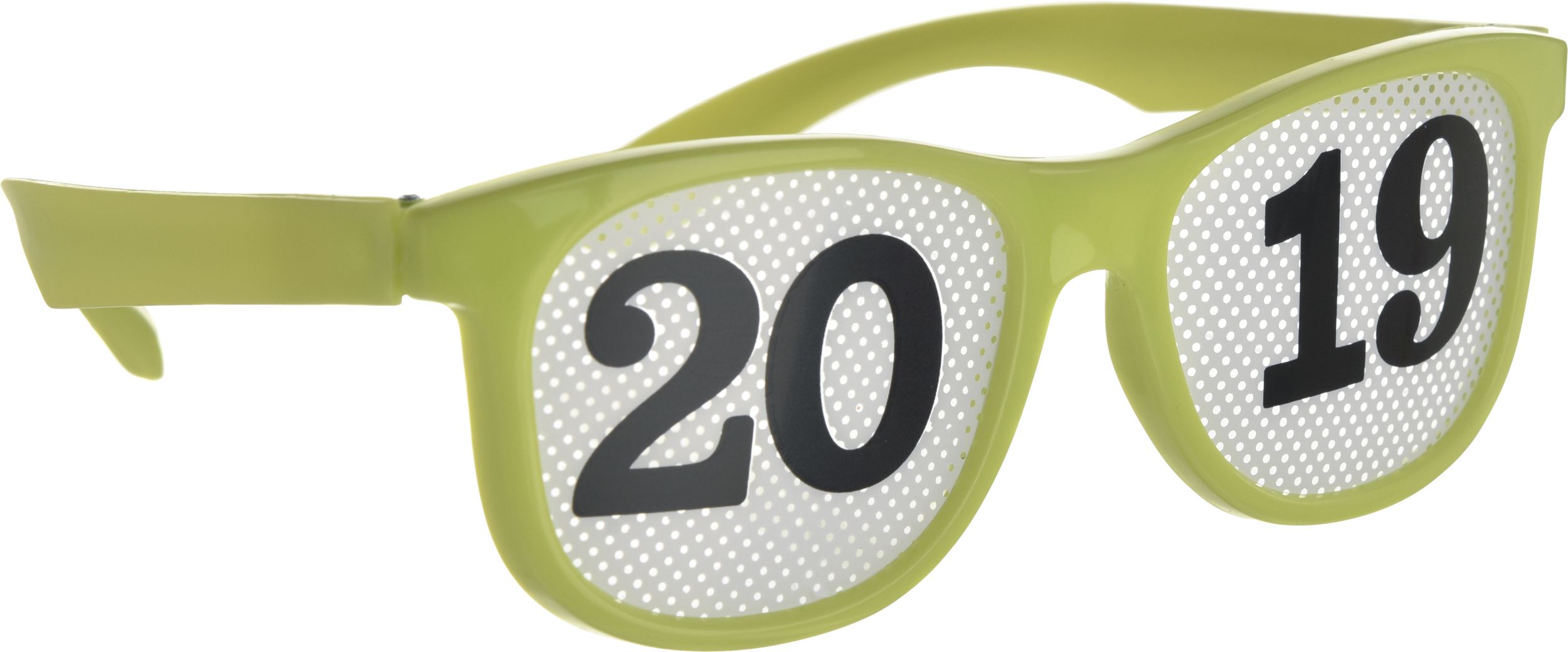 Colourful 2021 New Year's Printed Glasses, 8-pk Front_Angled_Right