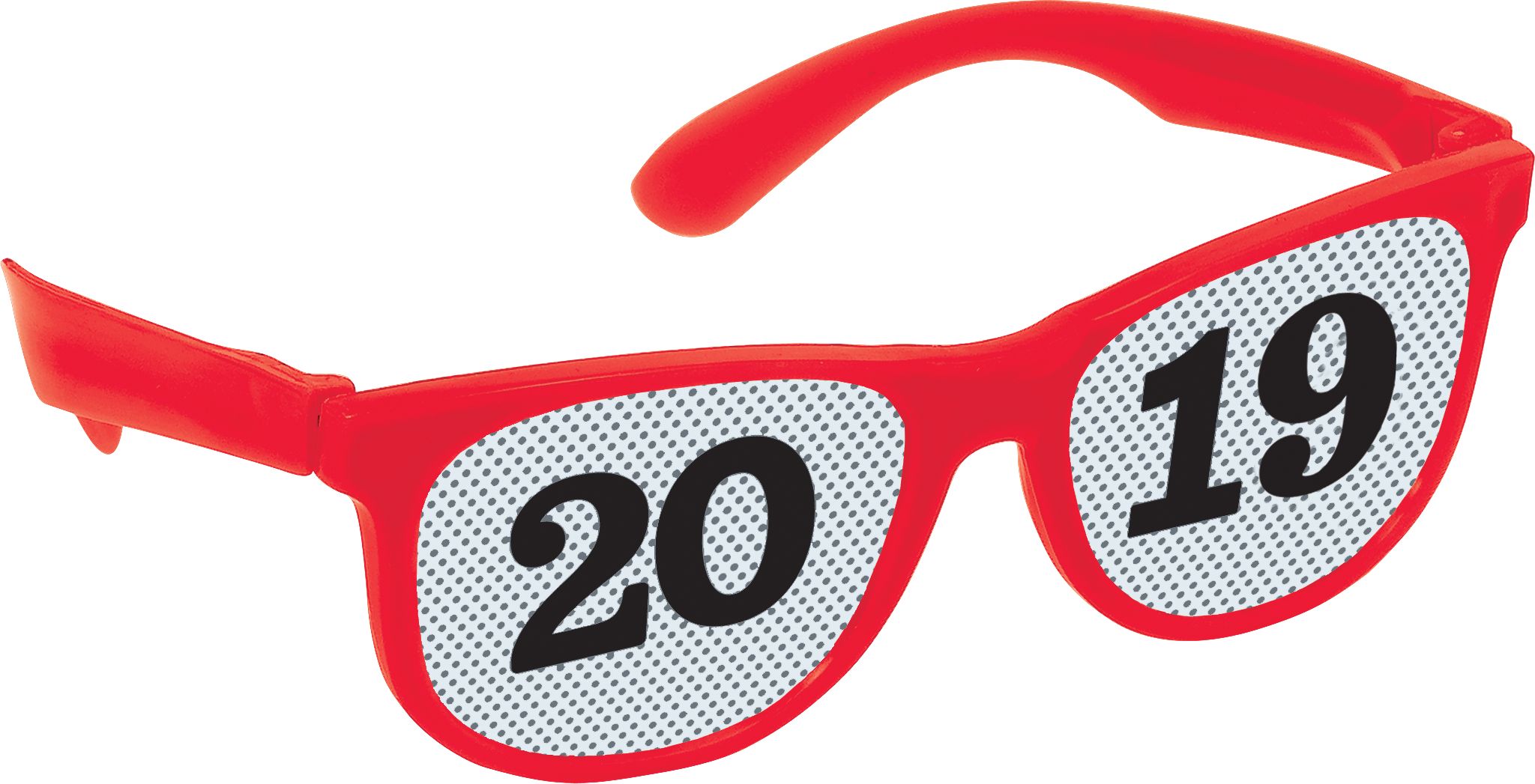 Colourful 2021 New Year's Printed Glasses, 8-pk Front_Flat