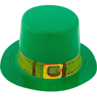 Mini Plastic Top Buckle Party Hat, Green, One Size, for St. Patrick's Day Front_Elevated