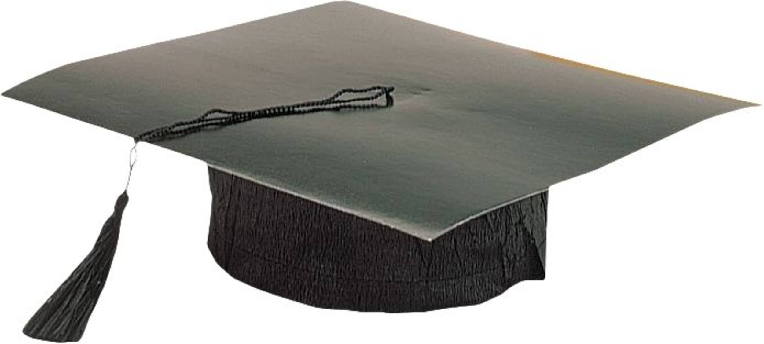 Paper Graduation Cap, Black, One Size, for Graduation Front_Elevated