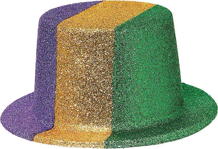 Glitter Mardi Gras Top Hat Party City