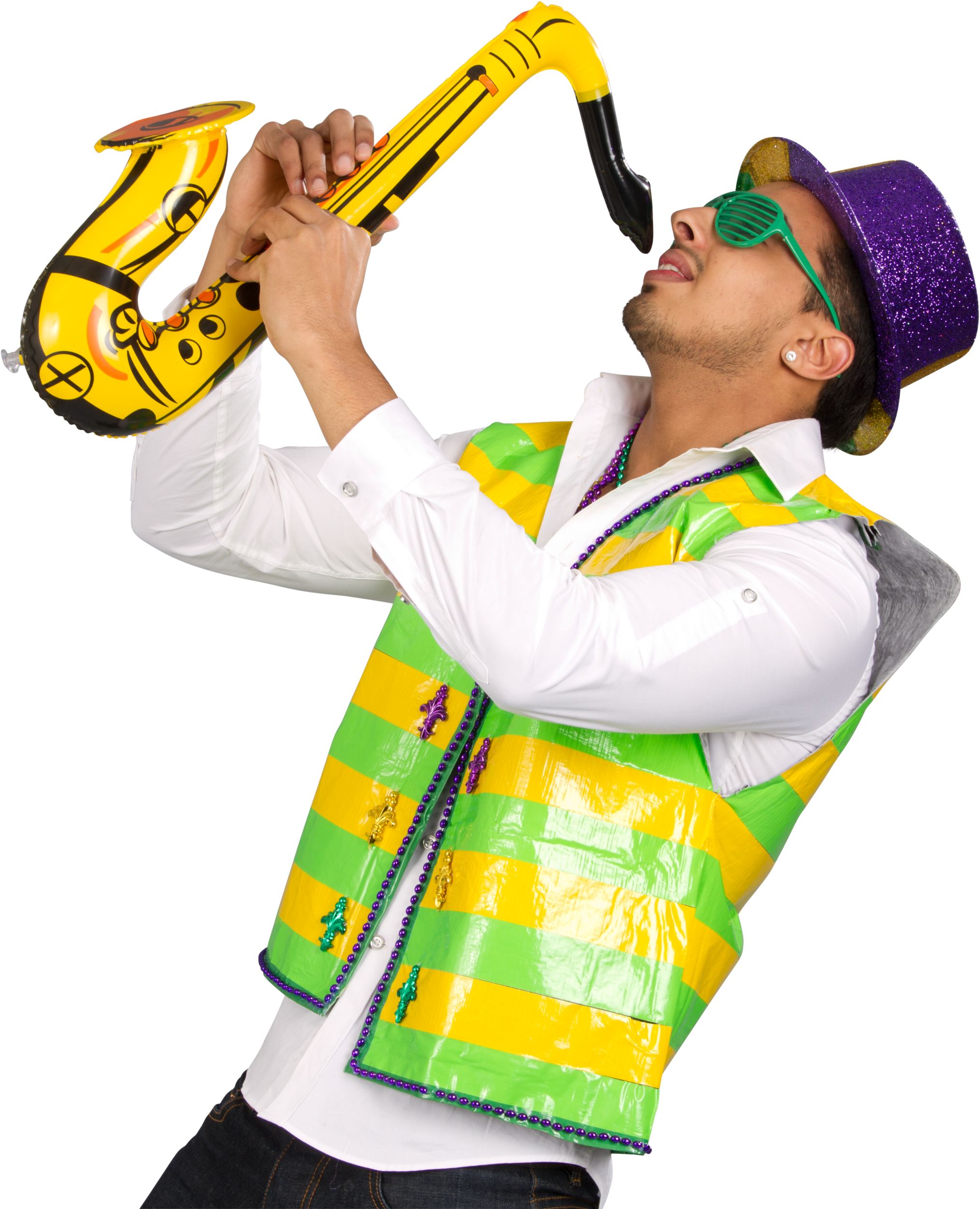 Glitter Mardi Gras Top Hat Side_Left