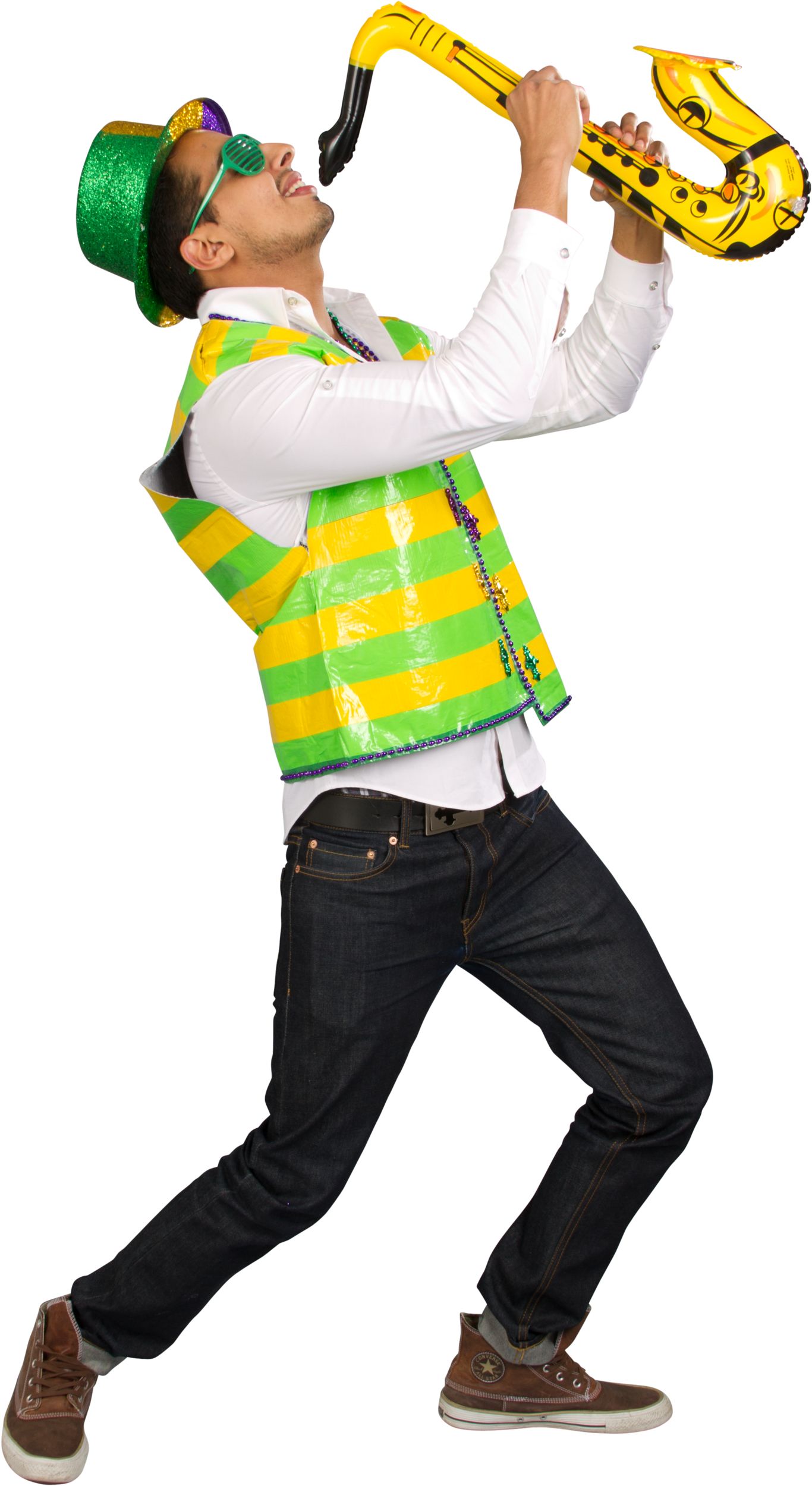 Glitter Mardi Gras Top Hat Side_Right