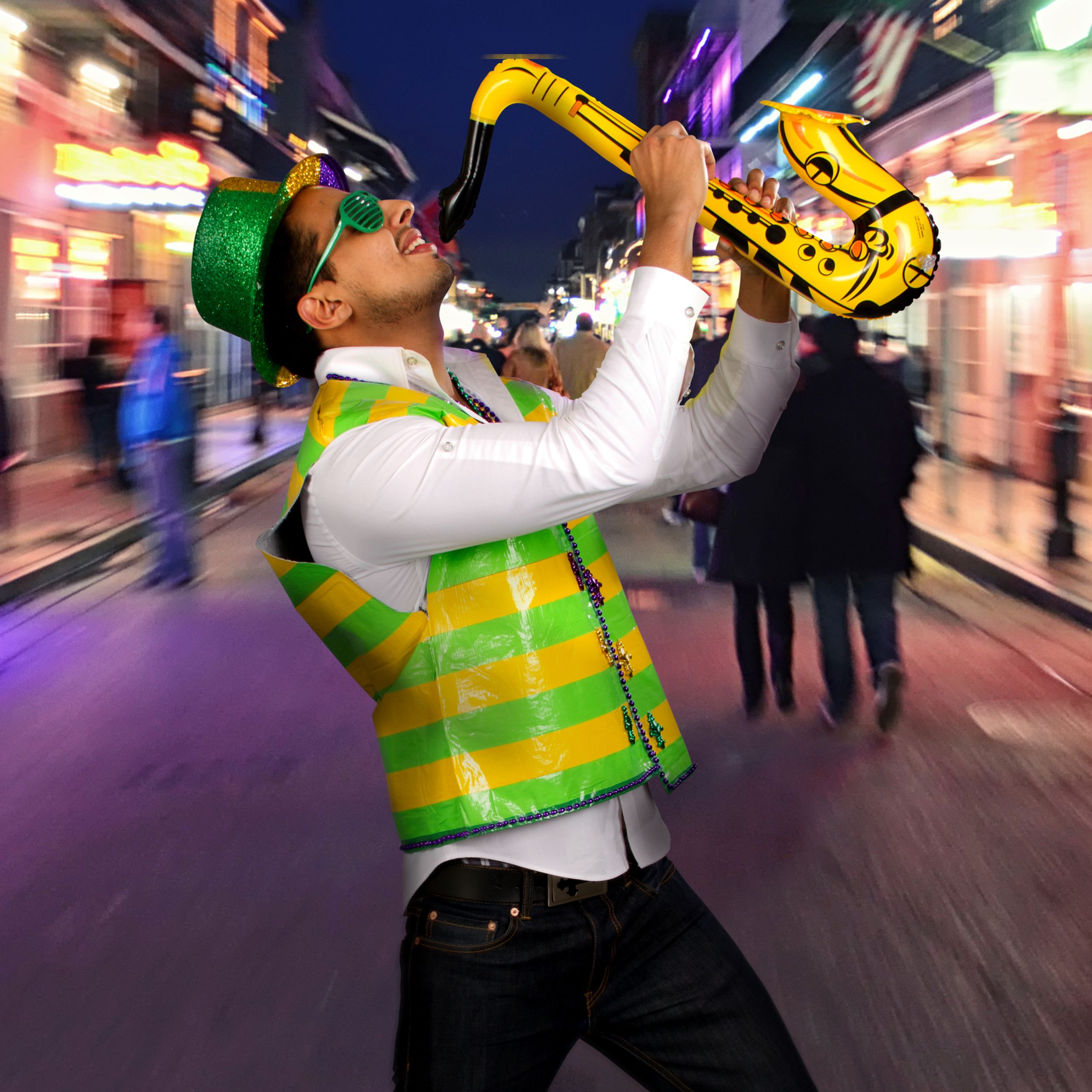 Glitter Mardi Gras Top Hat Side_Right