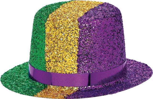 Mini-chapeau haut-de-forme du Mardi Gras Front_Angled_Left