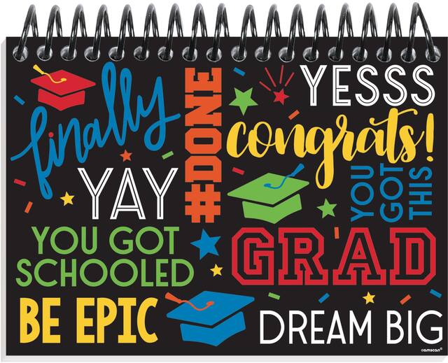 Livre d'autographes pour la remise des diplômes, multicolore Front_Flat