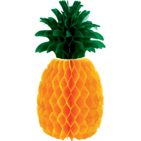 Pineapple Honeycomb Table Centerpiece Decorations, Yellow/Green, 12-in, for Summer Party Front_Flat