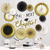 Décorations d'éventails en papier de luxe doré du diplômé Composite_or_Mixed