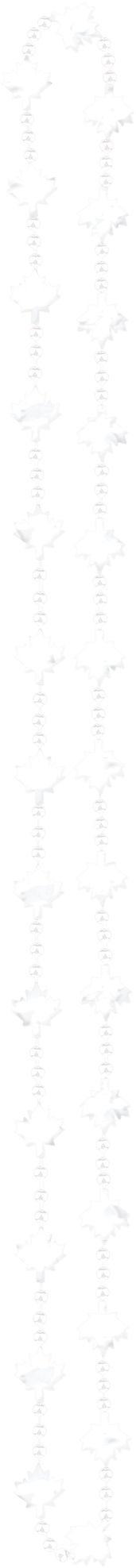 Colliers de perles feuille d'érable du Canada, paq. 3 Overhead_Flat