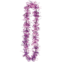 Collier de fleurs étincelant mauve Front_Flat