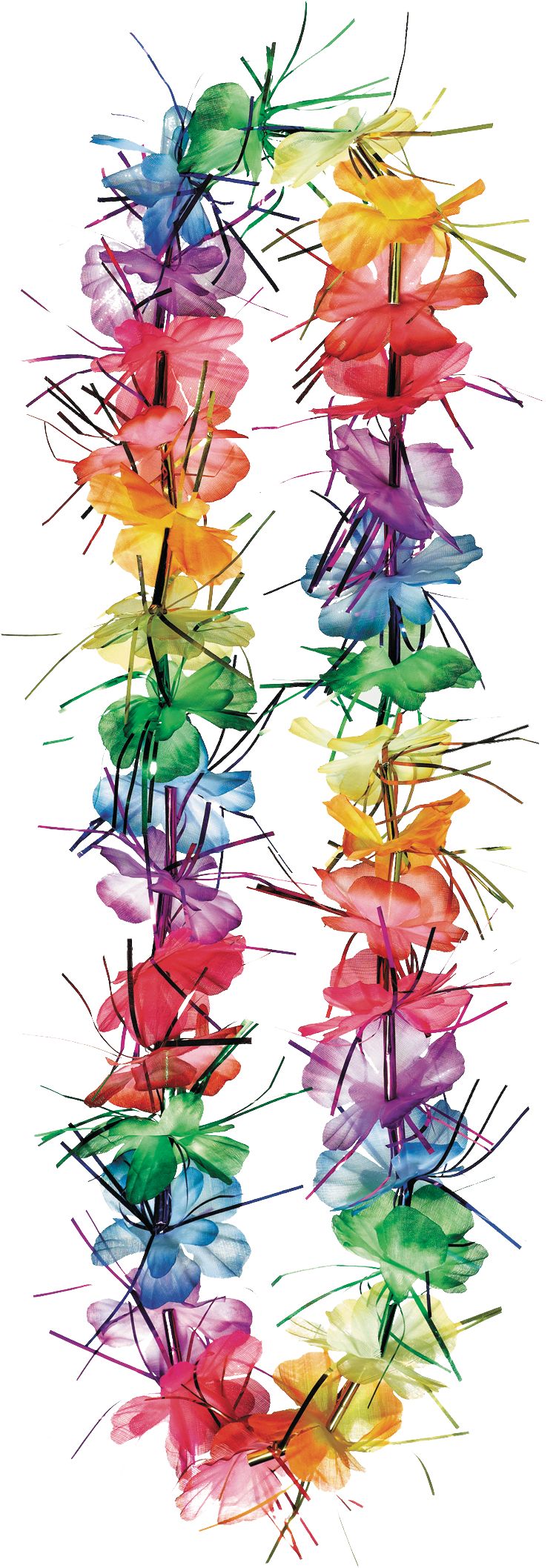 Collier de fleurs étincelant arc-en-ciel Front_Flat