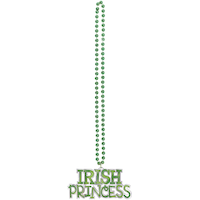 Irish Princess Pendant Bead Necklace Front_Flat