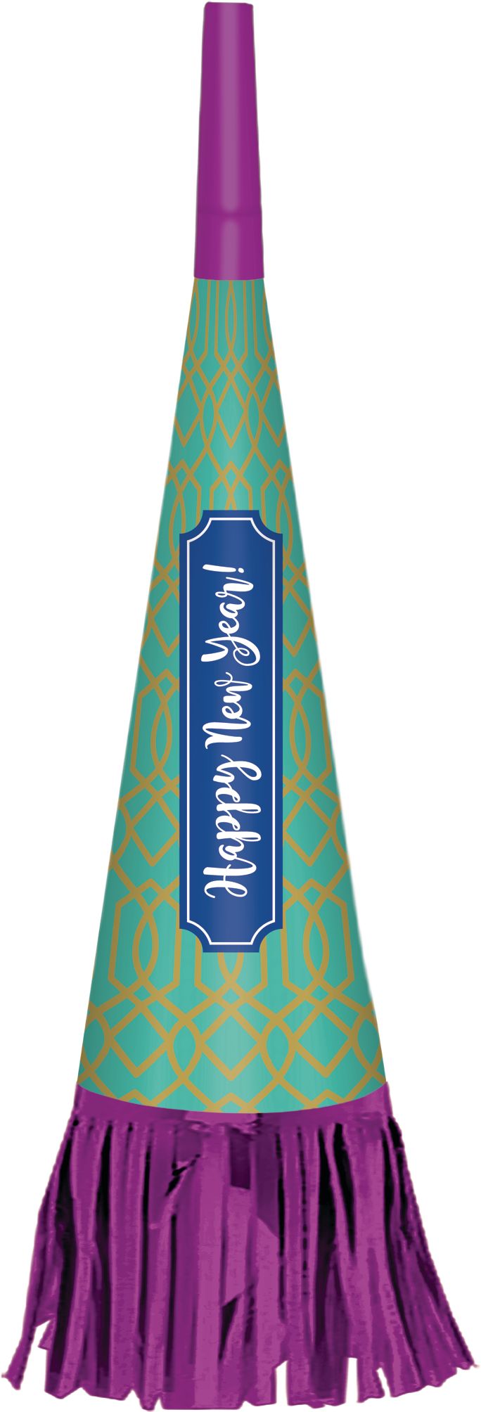 Metallic Colourful New Year's Party Horns, 16-pk Bottom_Plunge