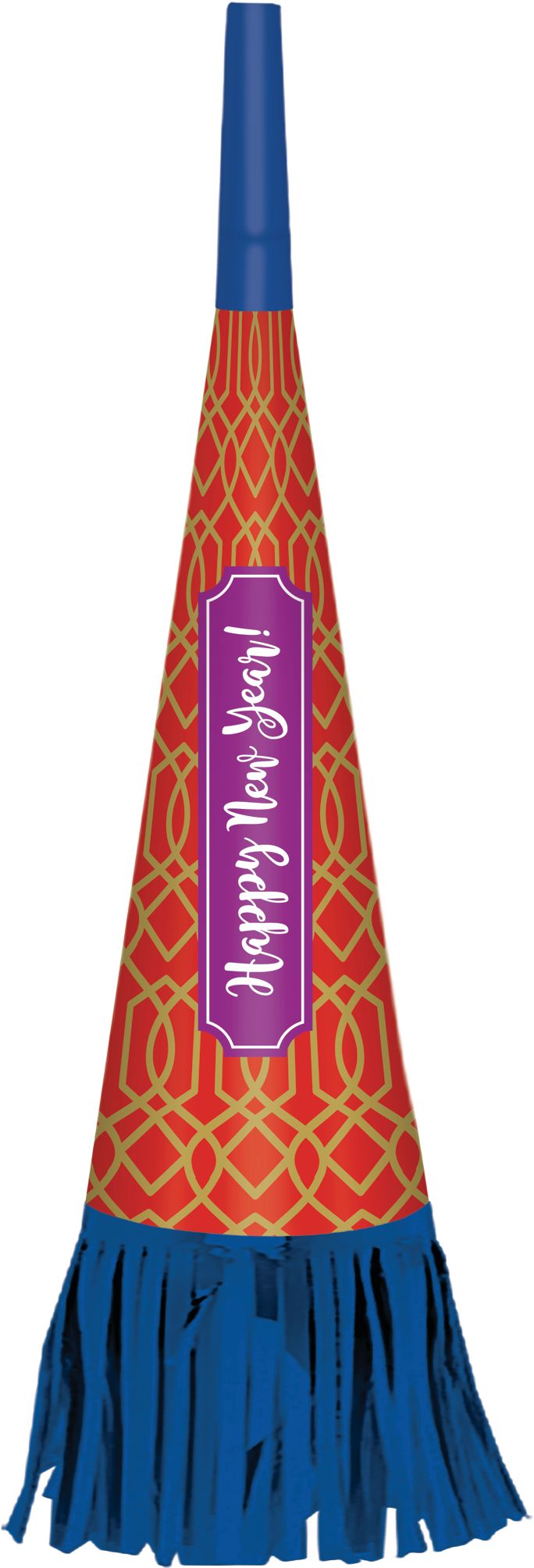 Metallic Colourful New Year's Party Horns, 16-pk Bottom_Plunge