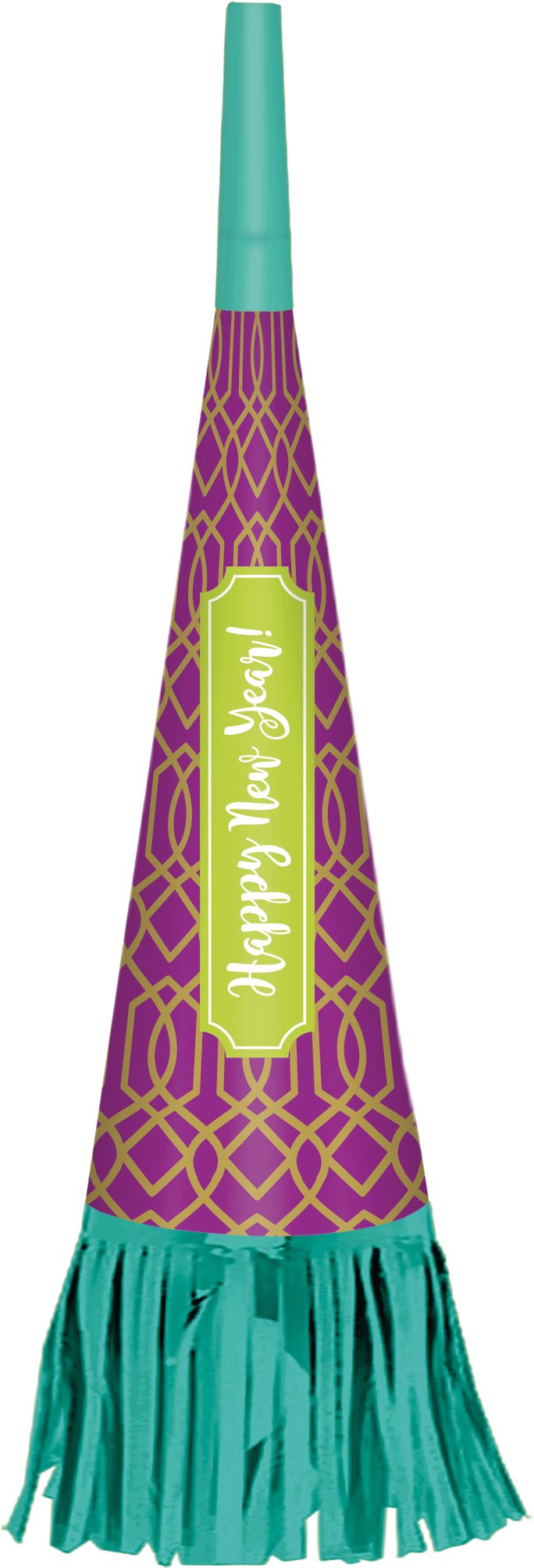 Metallic Colourful New Year's Party Horns, 16-pk Bottom_Plunge