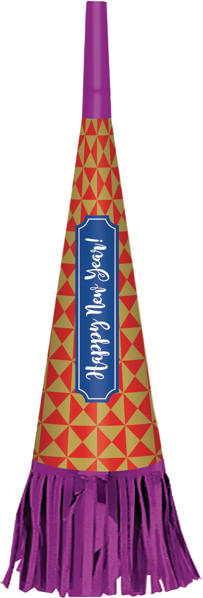 Metallic Colourful New Year's Party Horns, 16-pk Bottom_Plunge