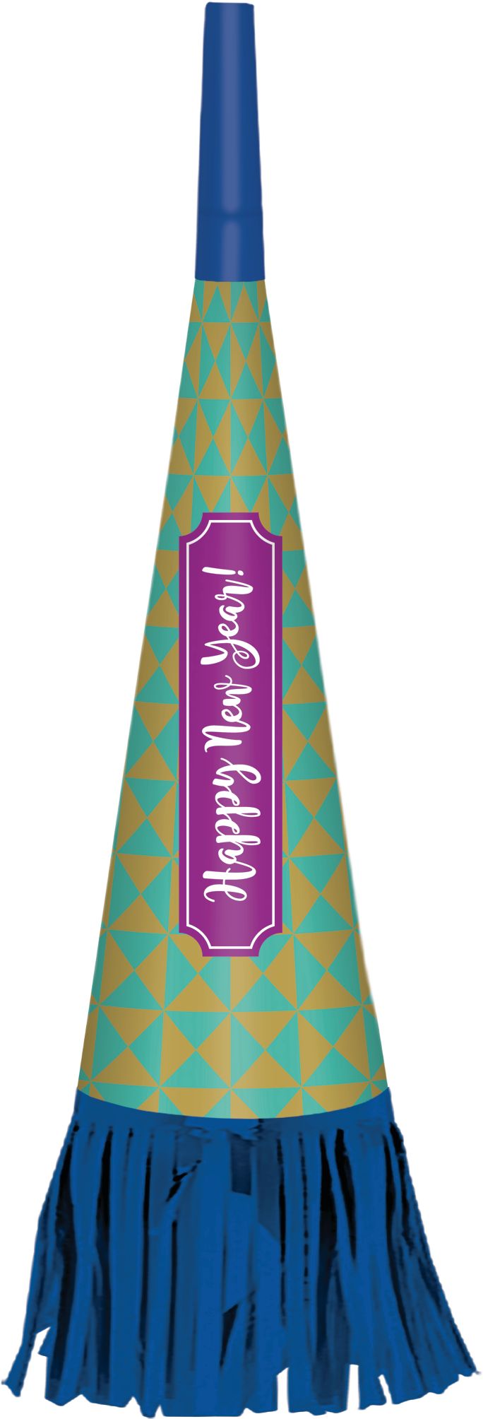 Metallic Colourful New Year's Party Horns, 16-pk Bottom_Plunge