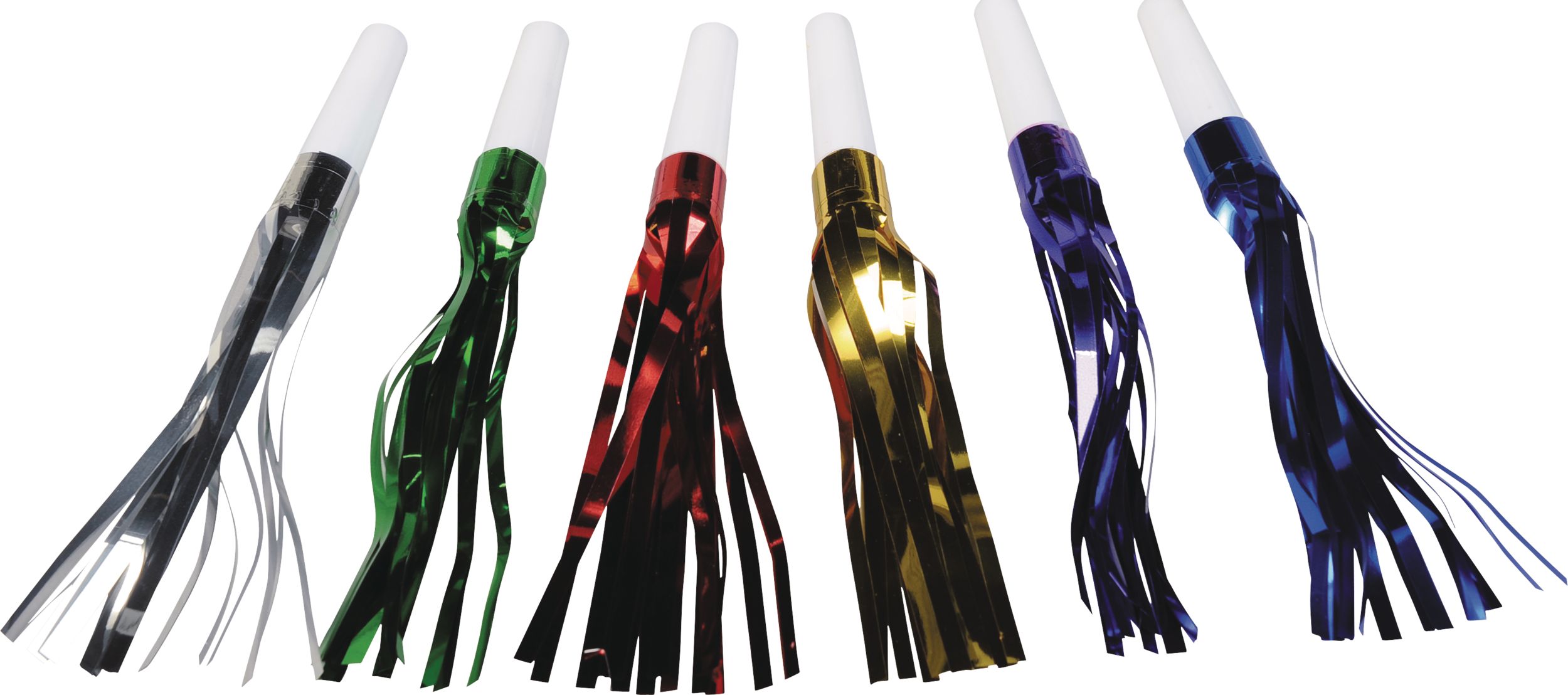 Metallic Fringe Squawkers, 8-pk Composite_or_Mixed