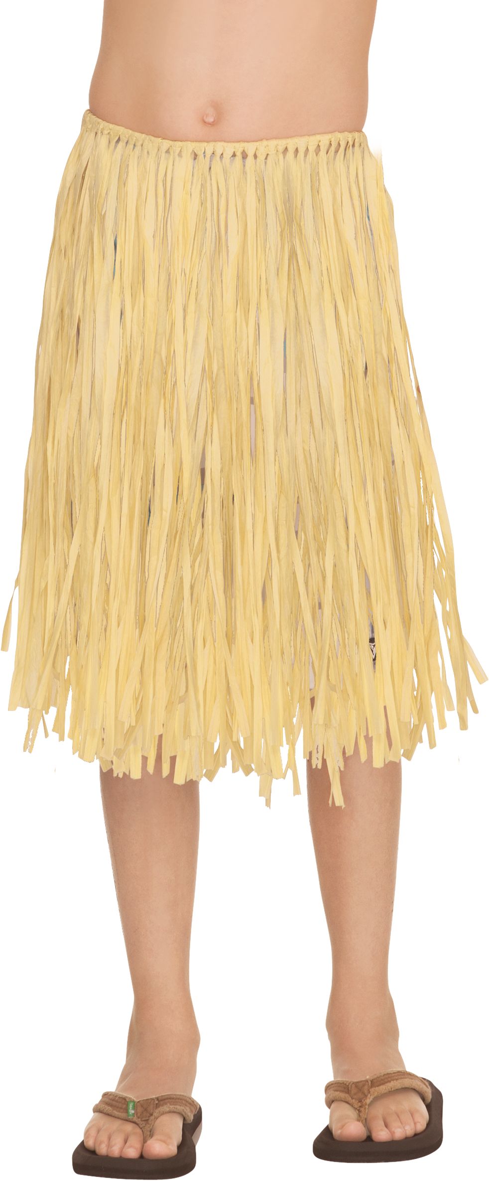 Kids Natural Grass Hula Skirt Costume, Tan, One Size, for Summer Party CloseUp