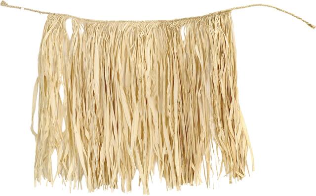 Jupe de danseuse hawaïenne en paille naturelle pour enfants Front_Flat