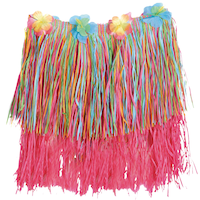 Jupe de danseuse hawaïenne arc-en-ciel pour enfants Front_Flat