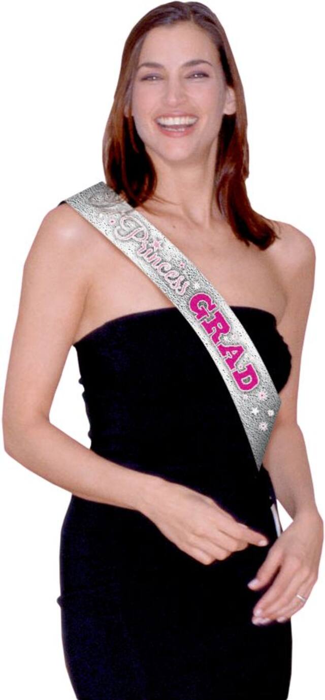 Princess Graduation Sash Front_Angled_Right