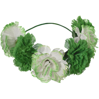 Green & White Floral Headwreath Overhead_Plunge