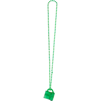 St. Patrick's Day Beer Mug Bead Necklace Front_Flat