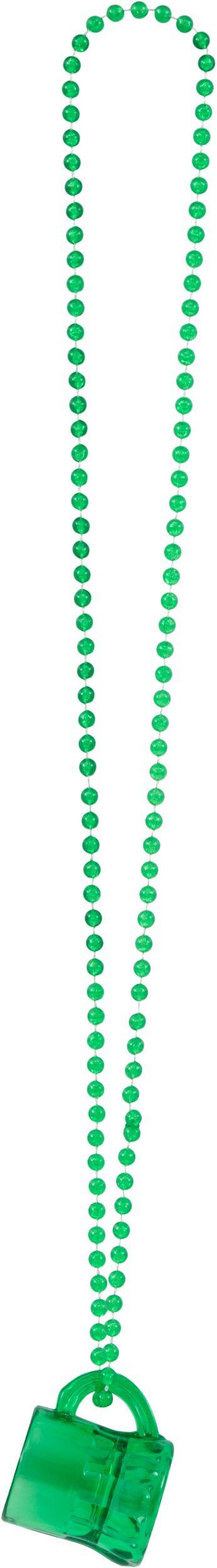 Collier de perles chope de bière de la Saint-Patrick Front_Flat