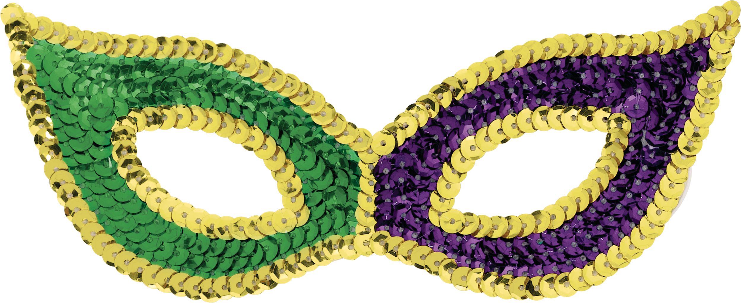 Masque de chat à paillettes du Mardi Gras Front_Flat