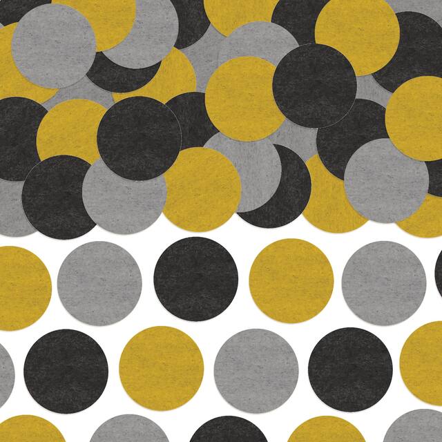 Black, Gold, & Silver Dots Tissue Paper Confetti Overhead_Flat