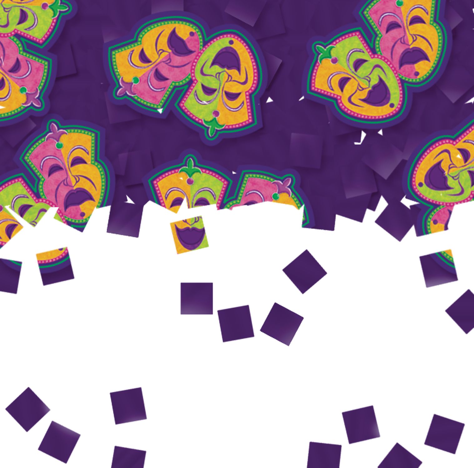 Crown/Mask/Music Notes Confetti Table Scatter Decoration, Green/Purple/Yellow, 1.2-oz, for Mardi Gras Composite_or_Mixed