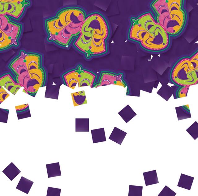 Crown/Mask/Music Notes Confetti Table Scatter Decoration, Green/Purple/Yellow, 1.2-oz, for Mardi Gras Composite_or_Mixed