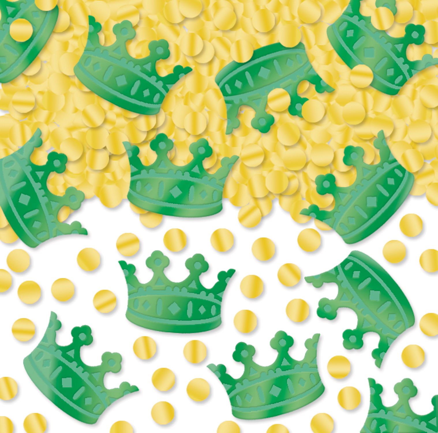 Crown/Mask/Music Notes Confetti Table Scatter Decoration, Green/Purple/Yellow, 1.2-oz, for Mardi Gras Composite_or_Mixed