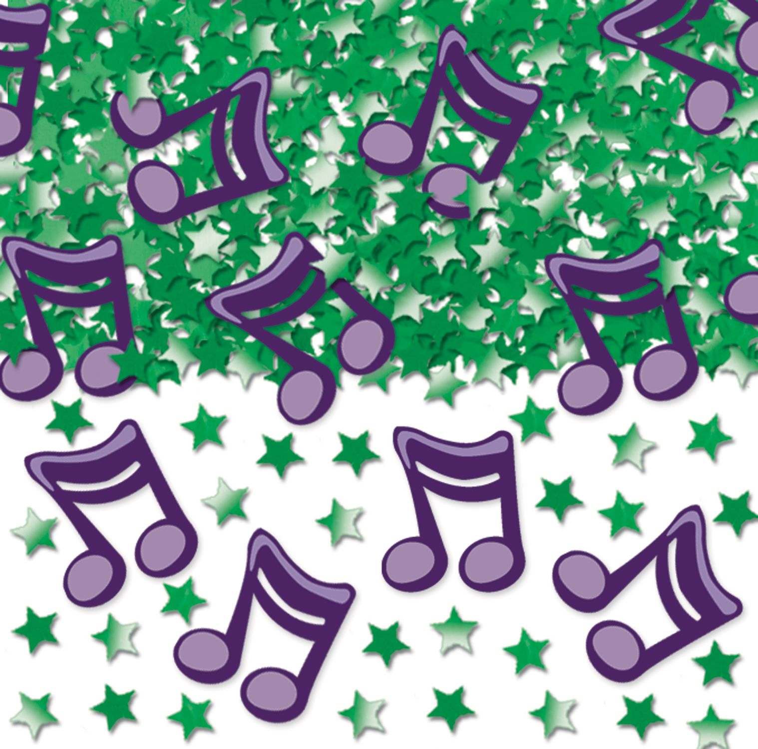 Crown/Mask/Music Notes Confetti Table Scatter Decoration, Green/Purple/Yellow, 1.2-oz, for Mardi Gras Composite_or_Mixed