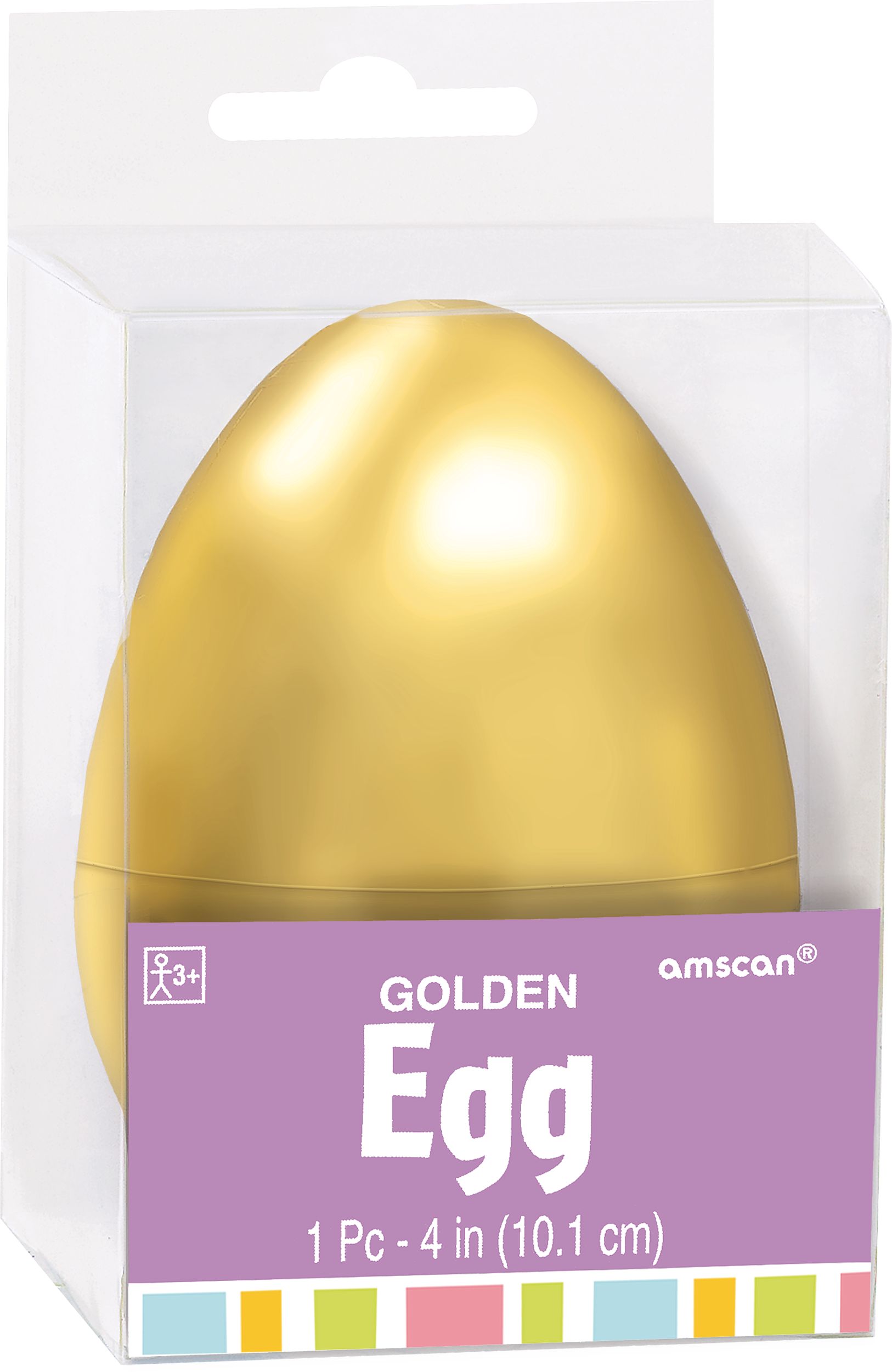 Medium Fillable Egg, Gold, for Easter Front_Angled_Right