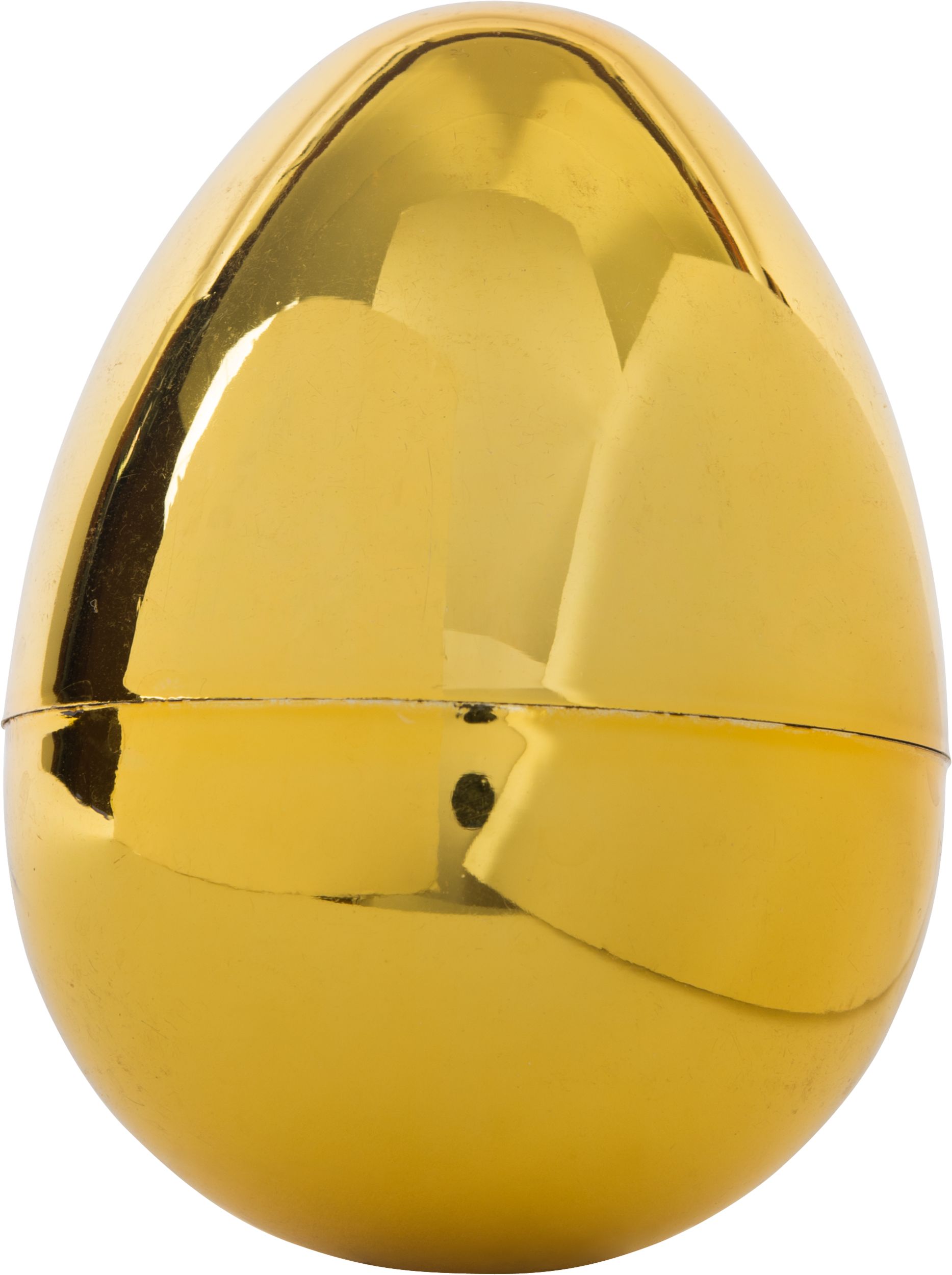 Oeuf de Pâques à remplir en plastique, or Front_Flat