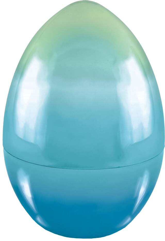 Large Gradient Fillable Egg, Blue/Green, for Easter Front_Elevated