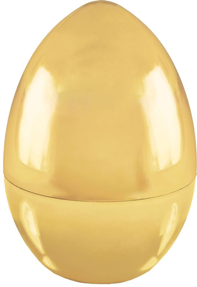 Large Fillable Egg, Gold, for Easter Front_Elevated